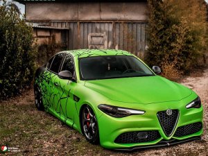 Alfa Romeo Giulia Front Spoiler - Carbon Fiber - Italia Style - Stile Italia - Sport/ Ti/ Veloce - V3